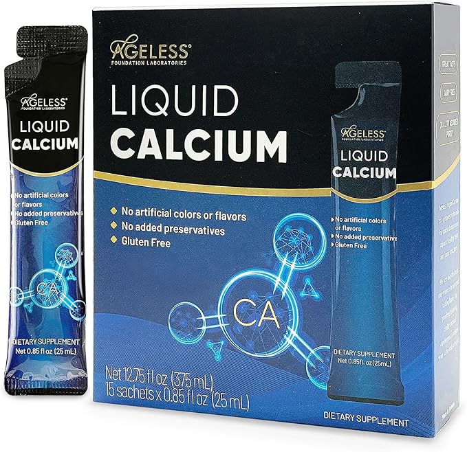 Ageless Liquid Calcium for Adults 25 ml 优龄海洋液体钙 整箱10盒