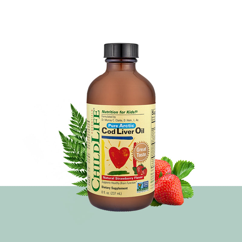 ChildLife 童年时光- 北极深海鳕鱼肝油 天然草莓味 237mL (6个月-12岁） 整箱 12瓶