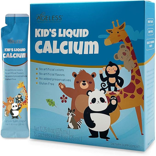Ageless Liquid Calcium for Kids 25 ml 成长海洋液体钙 整箱10盒