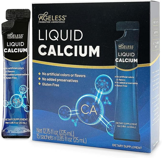 Ageless Liquid Calcium for Adults 25 ml 优龄海洋液体钙 整箱10盒